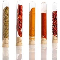 100 Tubos de ensayo de vidrio con corchos naturales - vidrio transparente de laboratorio- paredes fuertes- 160 x Ø16…